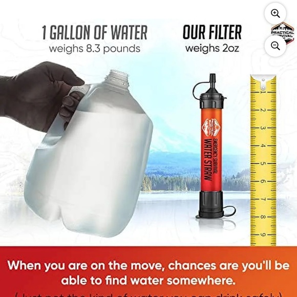 Water Filter Straw - Red - Picture 5 of 6